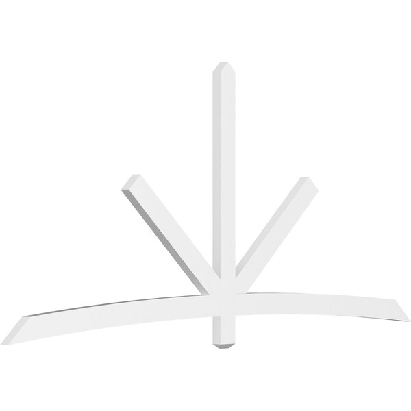 Ekena Millwork Alberta Architectural Grade PVC Gable Bracket, 108"W x 49 1/2"H x 2"D x 4"F, 11/12 Pitch GBP108X50X0204ALB00 - main